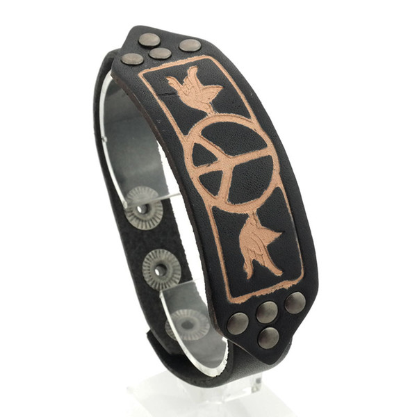 High quality Genuine Leather bracelet Harmony for men and women can adjust the charm of jewelry SC1006