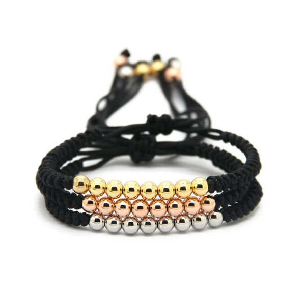 Wholesale 10pcs/lot 6mm Black String Anil Arjandas Mix Colors Braiding Macrame Bracelet Best Gift Fashion Jewelry