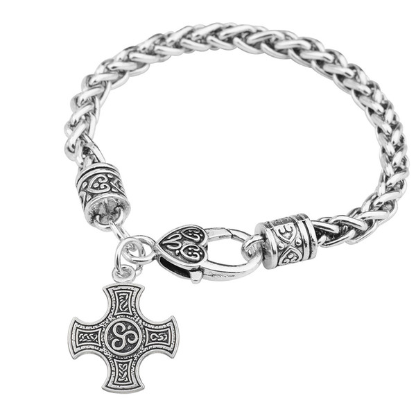 lemegeton Fishhook Wholesale Retail Fashion Special Design Slavic Knot Harmony Cross Pendant Knotwork bracelet Cross Jewelry