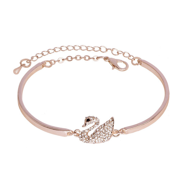 New Pattern Rose Gold Bracelet Women's Style Wear Hundred And Up Jewelry Ruili Swan Bracelet --