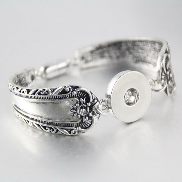 Brand New 18mm Ginger Snaps Women's Retro Alloy Antique Silver Plated Cuff Charm Bracelets Wholesale Lots