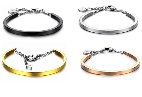 New Diamond Opening Heart 18k Rose Gold Bracelet Heart Shaped Adjustable Bracelet Women Color Gold Bracelet
