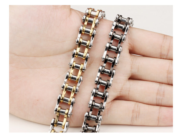 Biker 316L Stainless Steel Mens Bracelet Fashion Sports Jewelry Bike Bicycle Chain Link Bracelet Casual Jewellery GS781