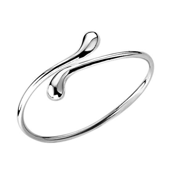 Hot Sales 925 Sterling Silver nice Women Double Ball Peens Cuff Bangles Fashion Costume Bangles Jewelry for women