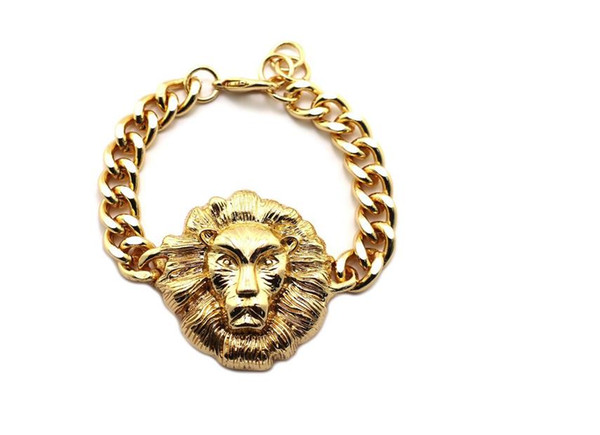 European and American new fashion fashion fashion accessories Bracelet high quality alloy star retro lion head bracelet Jewelry