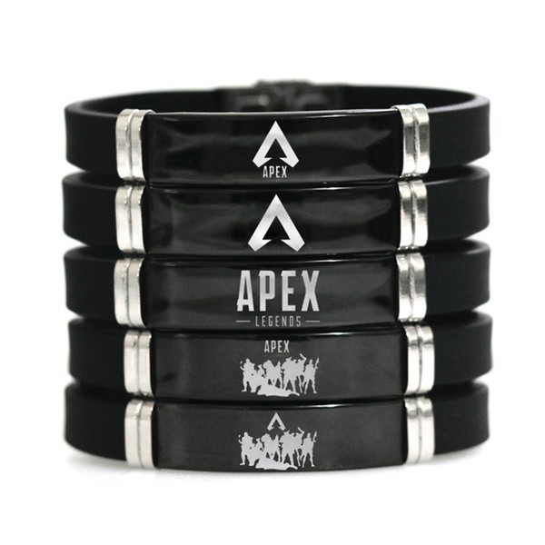 Apex Legends Bracelet Stainless Steel Hot FPS Game Logo Printing Silicone Silver Black Men Women New Arrival Fashion Jewelry Wholesale