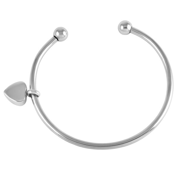 IJB5004 Stainless Steel Bangle Blank Heart screw bangle Urn Keepsake cremation jewelry bracelet for ashes screw bangle