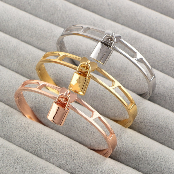 Hot Sell Luxury Brand Love Jewelry Colorful Zirconia Crystal Bracelet Thin Cuff Bracelets & Bangles for Women