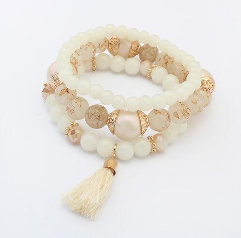 Wholesale-2016 New Multilayer Tassel Beads Bracelets Pulseras Bohemian Bracelet For Women Gift Feminina Loki Bracelet Dropship Y8801