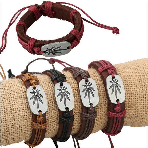 Mix DIY Handmade Bracelets Fashion Tree Pattern Charm For Women Infinity 4 Color Leather Bracelets Bangles Jewelry