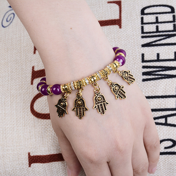 120pcs Newest Women Bohemia Bracelet Unique Cross Anchor Love Peach Heart Owl Bird palm Charm Bracelet Free DHL