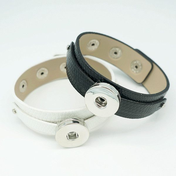 Wholesale-Hot sale Fashion SG0036 Real Leather Bracelet snap Bracelets fit 18MM snap buttons wholesale