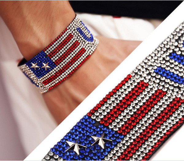 Explosion models tide brand singer nightclub USA United States hot drill bracelet bracelet bracelet hiphop hip-hop jewelry