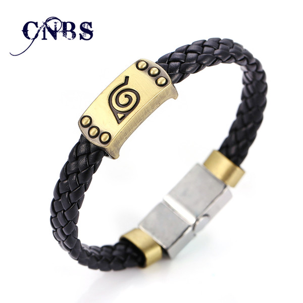 Hot Animation Alloy Bracelets Naruto Weave leather bracelet & Bangle cosplay jewelry