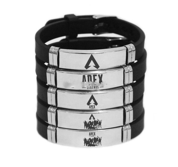 2019Bracelet Silicone Wristband Adjustable Stainless Steel Hot Game Fans Souvenir Men Fashion Bracelets Gifts New Fashion APEX