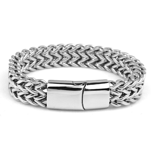 Fashion Men Luxury Iced Out Bracelets High Quality Silver Cuban Link Chain Designer Bracelets Hip Hop Jewelry with Box