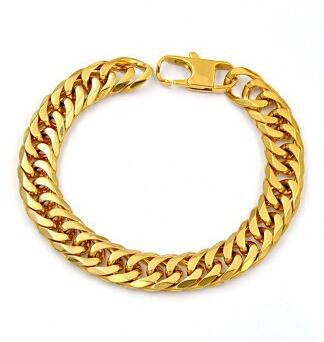 Gold Silver Plated Designer Jewelry Bracelets Stainless Steel Curb Cuban Chains Bracelets for Women Men Wholesale Free Shipping