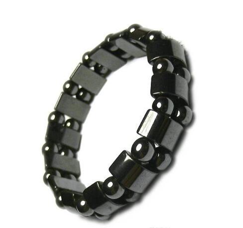 hot Magnetic therapy, natural Brazil black gallstone bracelet health care slimming anti fatigue Bracelet (color: Black)