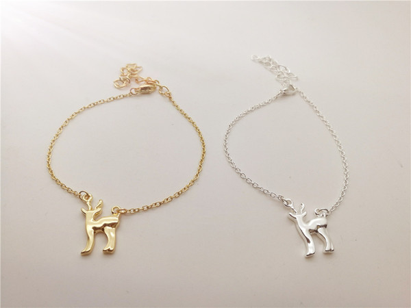 lucky elk deer bracelet Christmas deer deer head antler bracelet santa claus pet prairie animal bracelet cute cartoon gift jewel