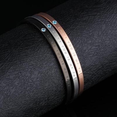 LOVE YOU IS MY FATE Love Bracelet Nail Bracelet Designer Jewelry Mens Bracelets 316L Stainless Steel Bracciali Jewelry Bangles