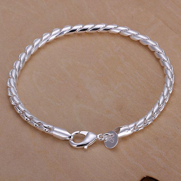 H210 New Arrived 925 Silver Rope Chain Bracelet , Nickle Free Antiallergic Jewelry Factory Prices