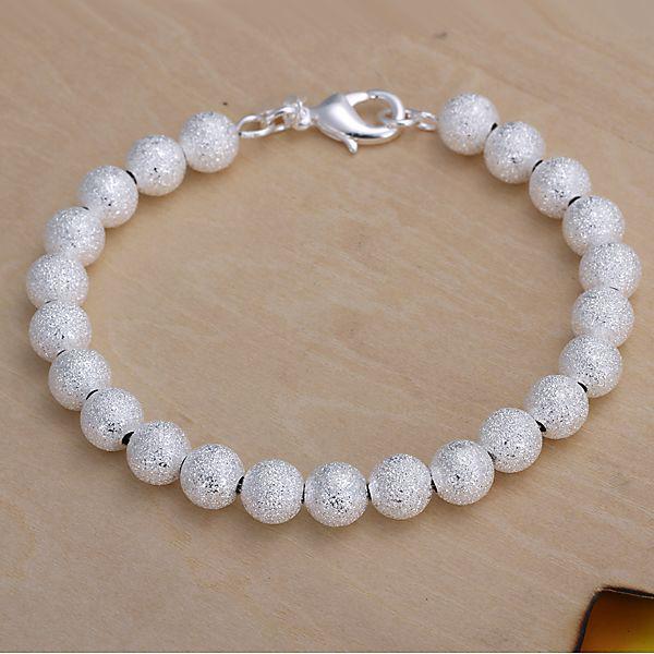 H145 New Arrived 925 Silver Beads Chain Bracelet , Nickle Free Antiallergic Jewelry Factory Prices