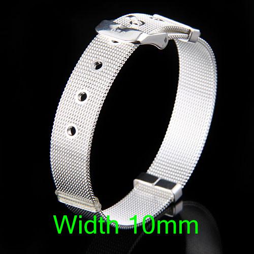 10pcs New Design 10mm Mesh Watchband Bracelets ,925 Silver Vogue Jewelry Hand Bracelet Free Shipping