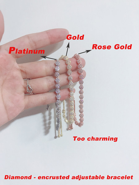 2018!new style !flower bangle!Square zircon bracelet and Flower bracelet can adjustable size .There are 3 colors for choosing
