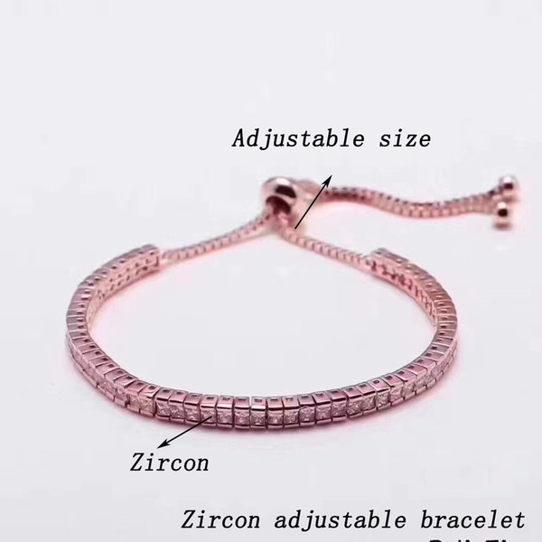 2018!new style ! The Block zircon bangle!Square zircon bracelet and Flower bracelet can adjustable size .There are 3 colors for choosing