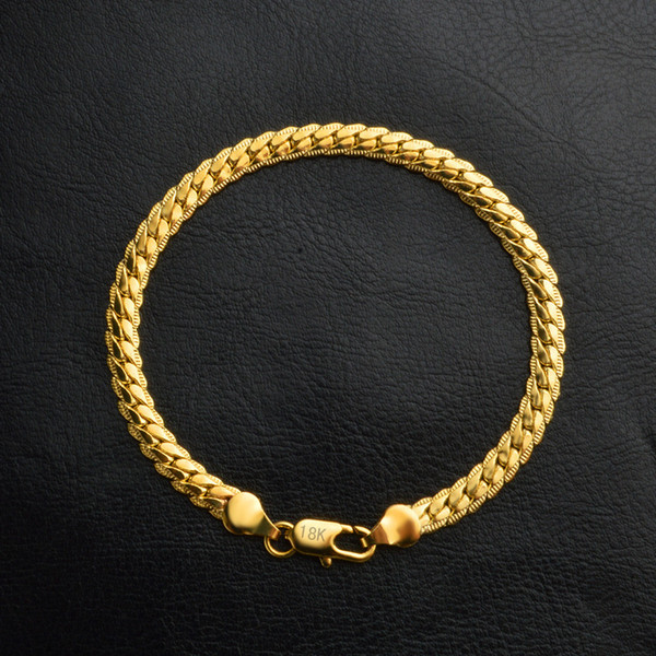 Men's and women's fashion 925 sterling silver snake chain bracelet jewelry Japan and South Korea hot fashion beautiful 5M side bracelet