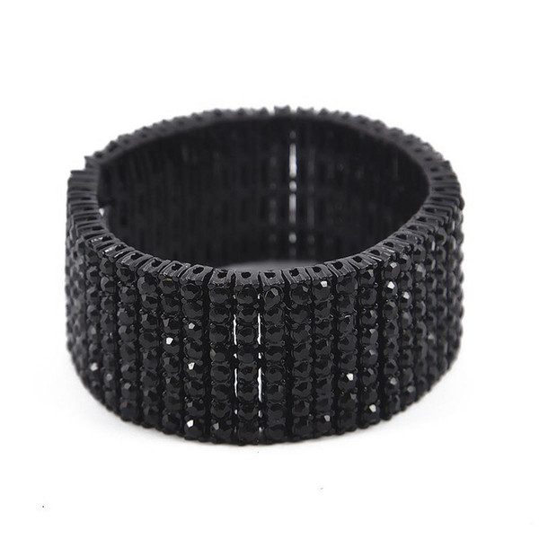 Luxury Wide Full Diamond Chain Bracelets Fashion Design 18K Gold Plated 8 Rows Diamond Bracelet Mens Fashions Jewelry Lover Gift