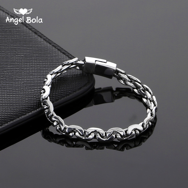 Europe and America Hot Bracelet Men's Health Ancient Silver Bracelet Retro Simple Bracelet High Quality 2018 Hot Sale Wholesale Free Shippi