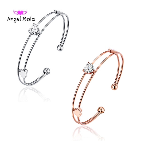 New products Fashion Copper plated rose gold exquisite bracelet ladies diamond jewelry cross-border personality simple