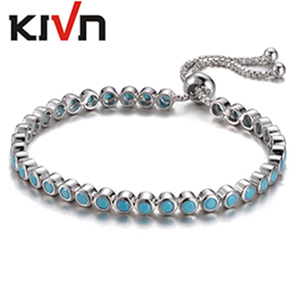 KIVN Fashion Jewelry Adjustable CZ Cubic Zirconia Tennis Wedding Bridal Bracelets for Women Mothers Day Birthday Christmas Gifts