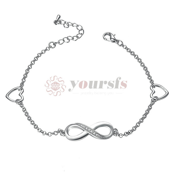 Yoursfs Infinity Bracelet For Women Infinity Endless Love Symbol Charm Chain Bracelet-B64