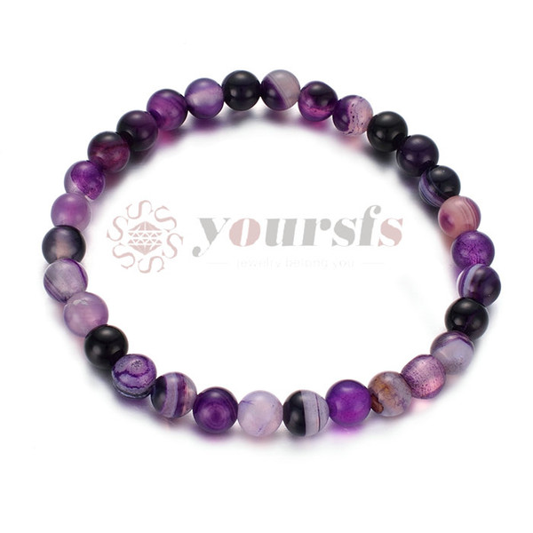 Yoursfs Onyx Bracelets For Women Natural Stone Stretch Beaded Bracelets