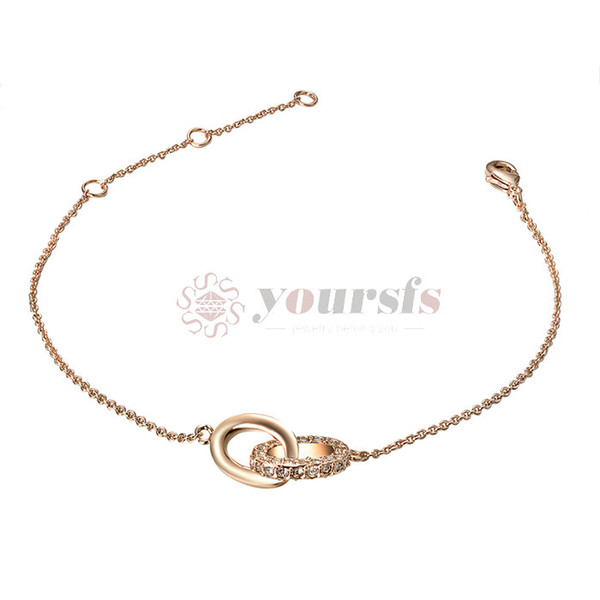 Yoursfs Rose Gold Korean female all-match simple Bracelet cross chain buckle bracelet