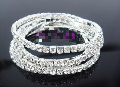 Hot Sale Fashion jewelry 20Pcs 1- Row White Color Crystal Bridal Wedding Swarovski Bracelet Chain