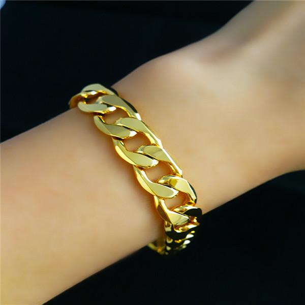 Wholesale - THICK HEAVY MENS CHAIN 14K YELLOW GOLD BRACELET