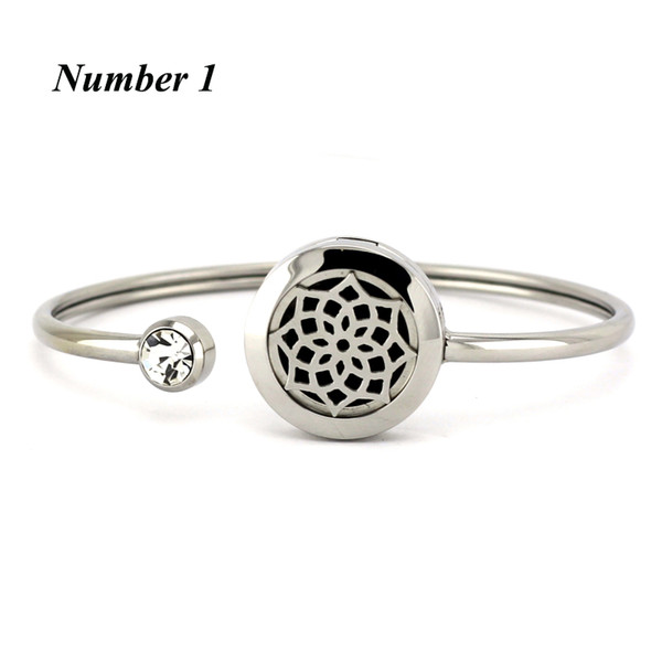 20mm Silver Round Hand Stainless Steel Aromatherapy locket Bracelet Bangle oil diffuser perfume locket bracelet Jewelry