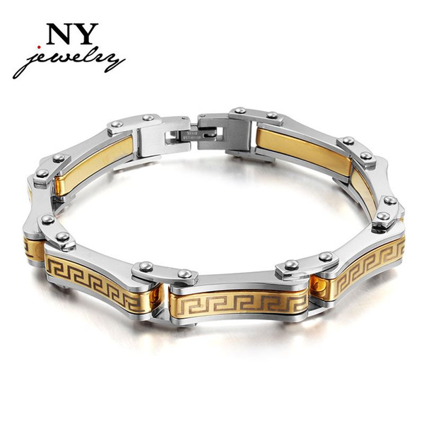 Luxury men bracelets & bangles charms man jewelry silver & gold top workmanship gifts