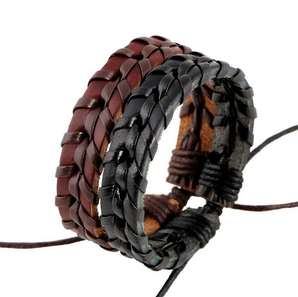 Free shipping Pure handmade leather stitching bracelet couple personality wild fashion FB458 mix order 20 pieces a lot Slap & Snap Bracelets