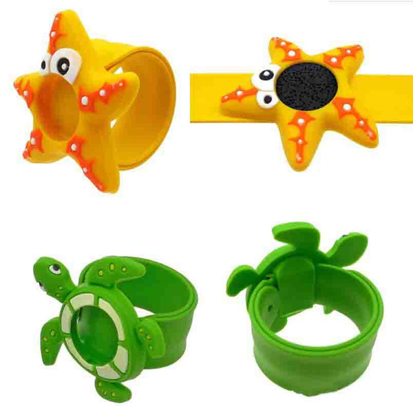 Ocean Theme Children's Aromatherapy Essential Oil Diffuser Natural Lava Stone Mosquito Repellent Bracelet Starfish Silicone Bracelets