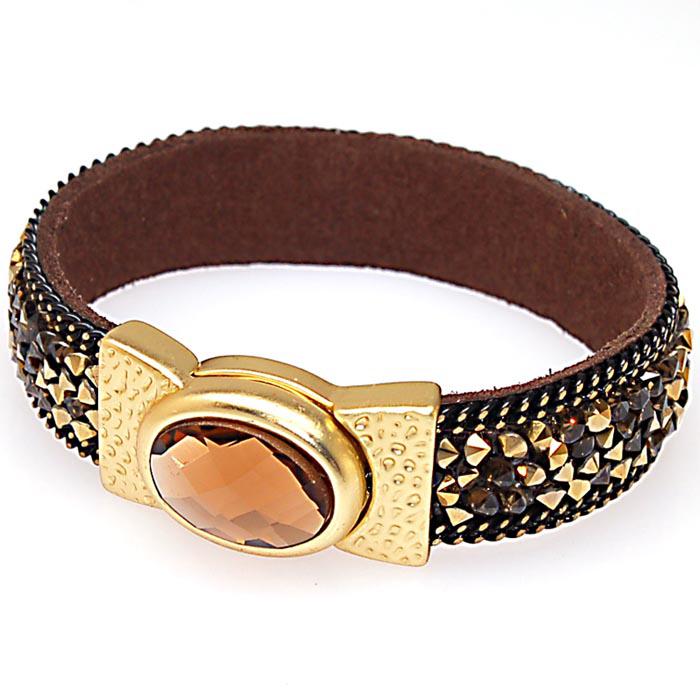 Authentic leather bangle,magnetic Flocking bracelet/bangle with blingbling crystal,unique designed leather bracelet and bangle