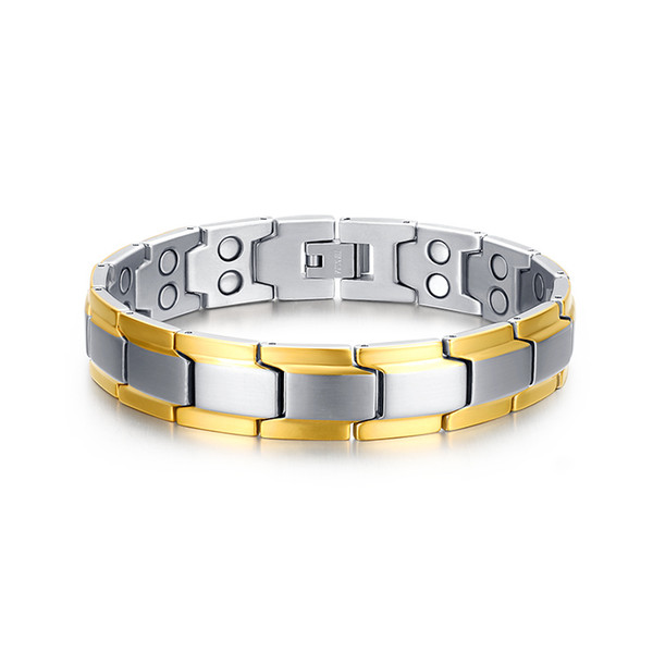 2015 New fashion health bracelets for men jewelry stainless steel men bracelets jewelry with Magnetic and Germanium BR-076