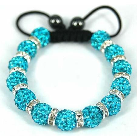 new style,Free Shipping just $2.99! 13 Bead 10mm micro pave CZ Disco Ball Beads Spacer Shamballa Crystal Bracelet. men jewelry!