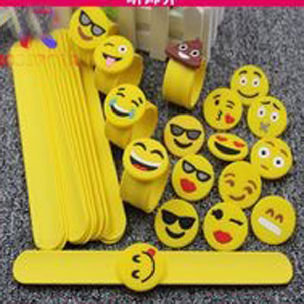 Pack Emoji Emoticons Silicone Wristbands Bracelets Kids Birthday Party Supplies Favors Prize Rewards Wristband Accessories Wrist Strap