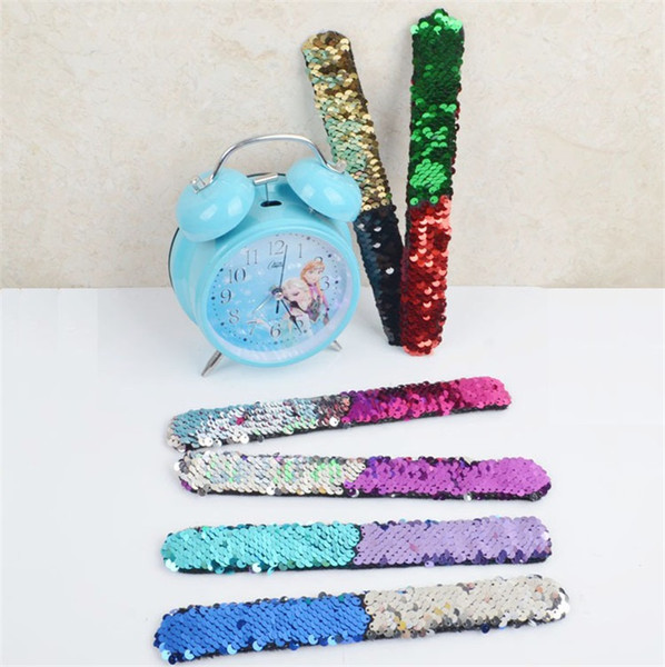 Mermaid Sequins Children Toys Clap Hand Ring Festival Gift Christmas Decoration Hand Chain Wrist Strap Bracelet 2by gg