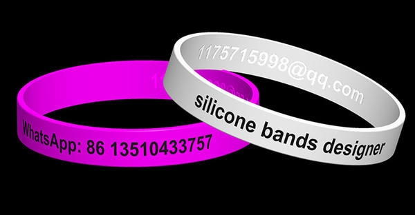 embossed inside adult silicone armbands debossed outside bangle