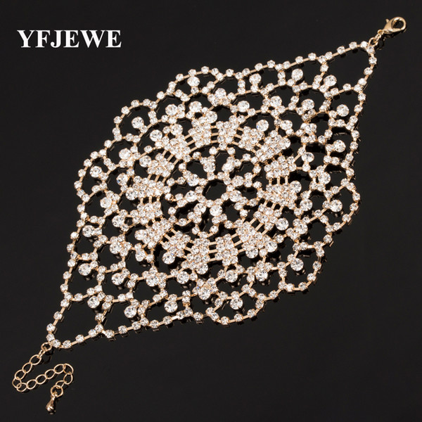 YFJEWE New Style Chain Link Bracelet for Women Ladies Wedding Evening Party Accessories Crystal Jewelry Bracelets Gift B124